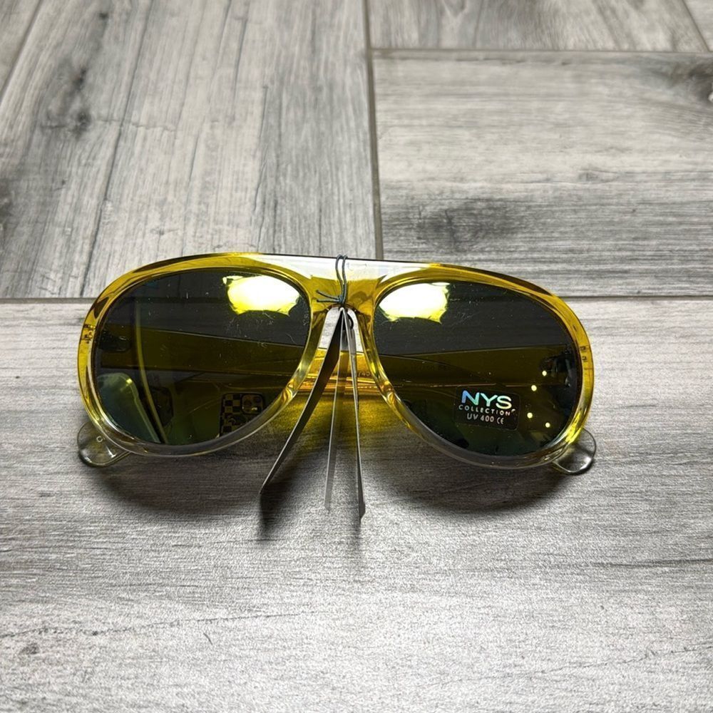 NYS Collection Womens Waverly Place Sunglasses Yellow NWT